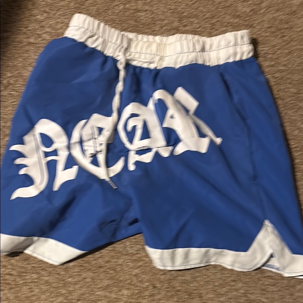 NEAR Blue and White Athletic Shorts